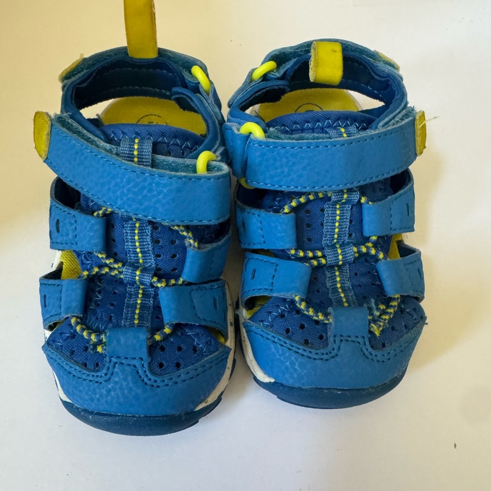 Cat & Jack Blue and Yellow Adjustable Sandals